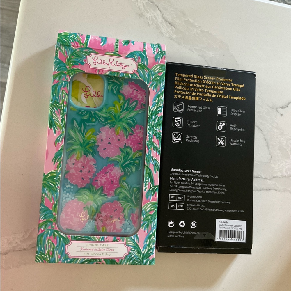 Lilly Pulitzer Pink and Green Floral Phone Case